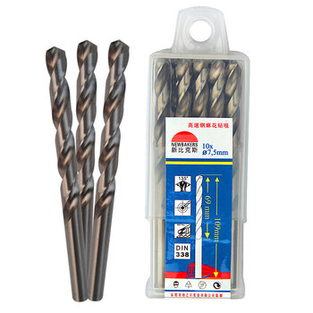 新比克斯(Newbakers) 7.5mm专业高速钢麻花钻咀 手电钻钻头 10支装