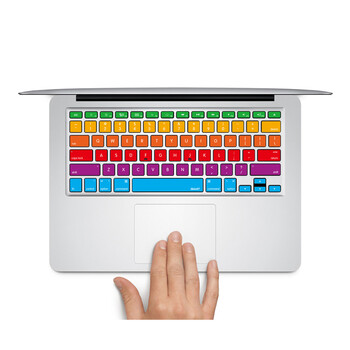 SkinAT 苹果笔记本MacBook键盘贴 保护贴 键盘膜 贴纸 彩虹键盘贴 Pro 15 (Retina)
