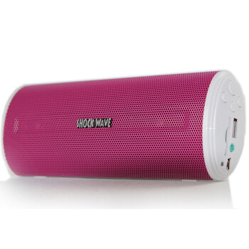 冲击波（shockwave）插卡音箱 SM-109 双模供电/AUX/USB/SD卡/可支架 可乐红