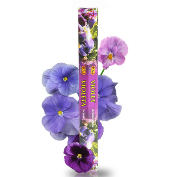 RAJ印度熏香 进口纯手工香薰香料 线香棍香 紫罗兰 50g*3小盒 驱蚊帮助睡眠 107x