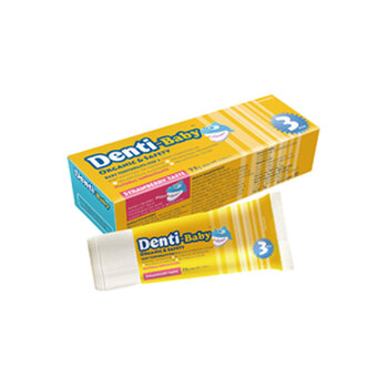 丹碧 DENTI 婴幼儿牙膏step3 草莓 葡萄 75g 草莓均码