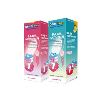 丹碧 DENTI 婴幼儿牙膏step1 草莓 哈密瓜 40ml 2个装