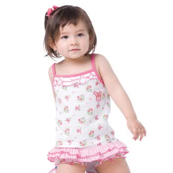 Baby2 小女童夏装吊带衫套BA472119 白色 100