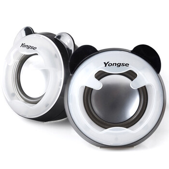 扬仕（Yongse）笔记本音箱 HW2010 旺旺虎多媒体2.0声道桌面数码小对箱 黑色