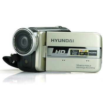 现代（HYUNDAI） L7801CT 高清数码摄像机 香槟色（500万像素 闪存式 4倍数变 3寸屏 720P）