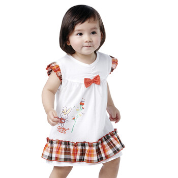 Baby2 婴幼儿夏装小女童裙子BA472062 白色 100