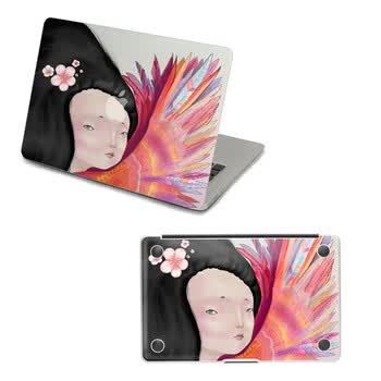 SkinAT MacBook防水保护贴膜 3M材料 水彩女孩 Pro 17