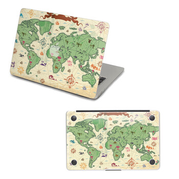 SkinAT 苹果笔记本MacBook外壳及底部保护贴膜 3M材料 手绘地图 Pro 15