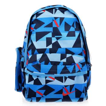 耐克 Nike BA4372-033 289 446 663儿童基础背包 儿童双肩包 儿童书包 外挂笔袋 迷彩蓝 均码
