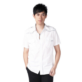 DESIGN CORNER 男商务休闲修身男士男款衬衫SH11S2145 白色 XL