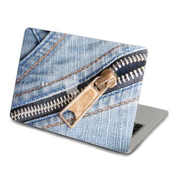 SkinAT 苹果笔记本MacBook外壳A面保护贴膜 3M材料 拉链牛仔 Pro 13