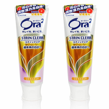 Ora2皓乐齿亮白净色牙膏(柑橘薄荷) 140g 两支装
