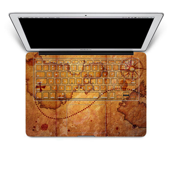 SkinAT 苹果笔记本MacBook手托保护贴膜 含键盘 3M材料 宝藏地图 Pro 17