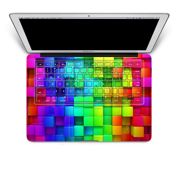 SkinAT 苹果笔记本MacBook手托保护贴膜 含键盘 3M材料 凹凸彩虹 Pro 17