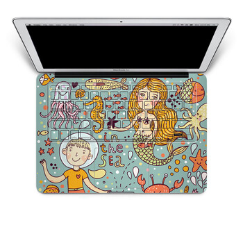 SkinAT 苹果笔记本MacBook手托保护贴膜 含键盘 3M材料 海底世界 Pro 15 (Retina)