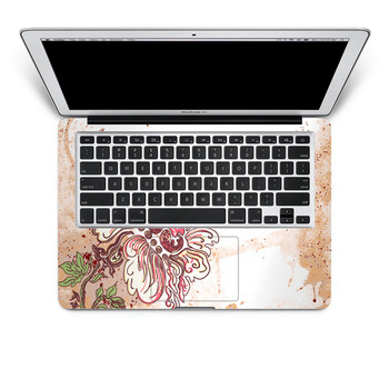 SkinAT 苹果笔记本MacBook手托保护贴膜 不含键盘 3M材料 花的粉 Air 13 2011款