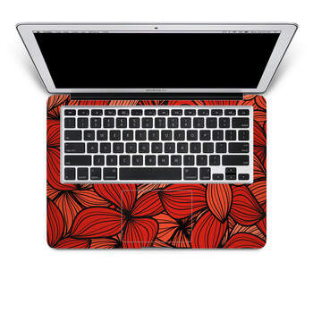 SkinAT 苹果笔记本MacBook手托保护贴膜 不含键盘 3M材料 花儿那样红 Pro 17