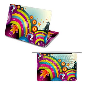 SkinAT 苹果笔记本MacBook全套保护贴膜 3M材料 五彩彩虹 Air 13 2011款