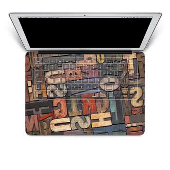 SkinAT 苹果笔记本MacBook手托保护贴膜 含键盘 3M材料 木刻字母 Pro 15 (Retina)