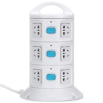 牛人（NIUREN) NR-238B 12位多开关型立式插座 3米