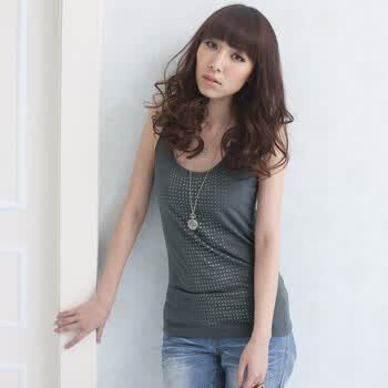 麦考林EUROMODA 女装 ELSA璀璨烫钻百搭T恤 多色可选 SF125495 深灰73 M