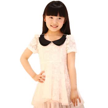 DEESHA笛莎童装女童夏季新款连衣裙1214344 白色 160