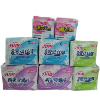 月月舒 瞬吸零动丝薄棉质全程护理组合（共8包）