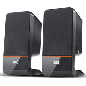 冲击波（shockwave）笔记本音箱 T03 USB供电3英寸喇叭5W功率高品质2.0声道音箱 黑色