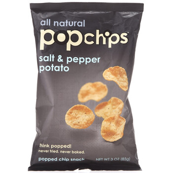 美国Popchips帕比黑胡椒咸味薯片85g