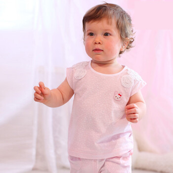 Baby2 2012新款婴幼儿夏装女婴童无袖圆领衫YTA392097 粉色 100