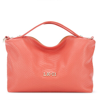 LKII 2012夏季新品蛇纹糖果色女包手提多功能包包 女士中小包 118-13 西瓜红 真皮包包控