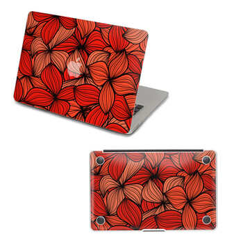 SkinAT 苹果笔记本MacBook外壳及底部保护贴膜 3M材料 花儿那样红 Pro 17