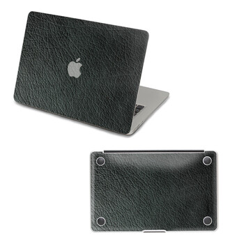 SkinAT 苹果笔记本MacBook外壳及底部保护贴膜 3M材料 黑色皮革 Pro 15