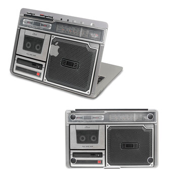 SkinAT 苹果笔记本MacBook外壳及底部保护贴膜 3M材料 卡带录音机 Air 13 2011款