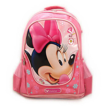 【迪士尼Disney】米奇米妮小学生儿童双肩书包 玫红