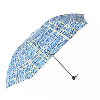 CAESAR 女士三折晴雨伞防紫外线 蓝色