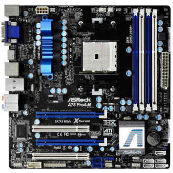 华擎（ASRock）A75 Pro4-M 主板（AMD A75/FM1）