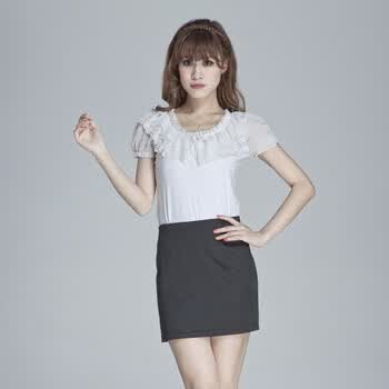 百依秀子 2012夏季新款 简约时尚半身裙 2012-B278 黑色 XL
