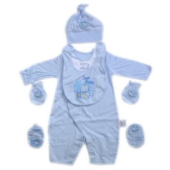 Hello Kitty Babies浅蓝婴幼儿内衣连身装礼盒（3个月）1111055076915