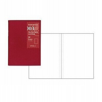 日本Midori Traveler's Notebook 护照型替芯003| 空白轻量纸 80P