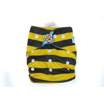 婴秀pororo 可洗布尿裤 可调大小婴儿尿布兜 透气防漏 送2条隔尿垫 YX-BNK-003-A21