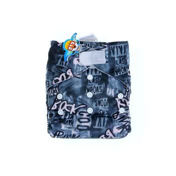 婴秀pororo 可洗布尿裤 可调大小婴儿尿布兜 透气防漏 送2条隔尿垫 YX-BNK-004-A16