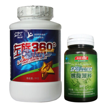 康比特魔芋左旋肉碱胶囊360粒送汤臣倍健螺旋藻30粒1瓶