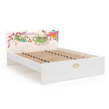 酷漫居 Hello kitty 高档家具 KT恋恋风景 儿童床 家具品牌 儿童家具 爱洛粉红 1.2米床