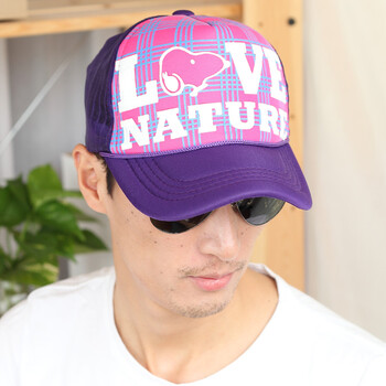 旺角16号 新款男帽 棒球帽 鸭舌帽 卡通LOVE网帽 WM-12-618 紫色 深紫