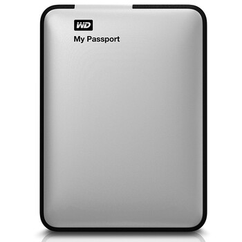 西部数据（WD）2012最新款 My Passport USB3.0 1TB 超便携硬盘（银色）WDBBEP0010BSL-PESN