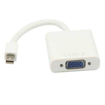 黄刀（yellowknife)JD087 Mini DisplayPort 迷你DP to VGA转换器 带芯片 主动式迷你DP转接线 白色