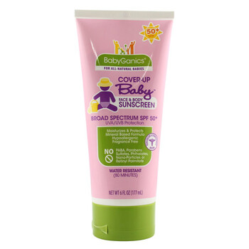 美国BabyGanics甘尼克宝贝 天然婴儿防晒乳 SPF50+防水型177ml