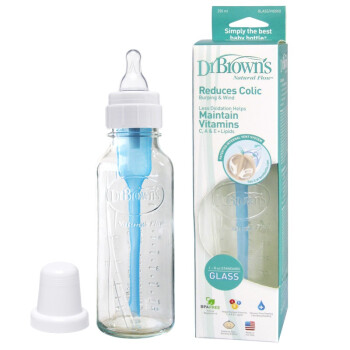 DrBrown\'s布朗博士 防胀气玻璃标口奶瓶（原装进口） 8安士/250ml BL-264