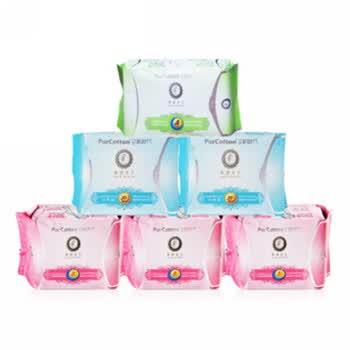 全棉时代（PurCotton）安心棉超薄干爽卫生巾/舒适日用超长夜用/日夜6件组合装